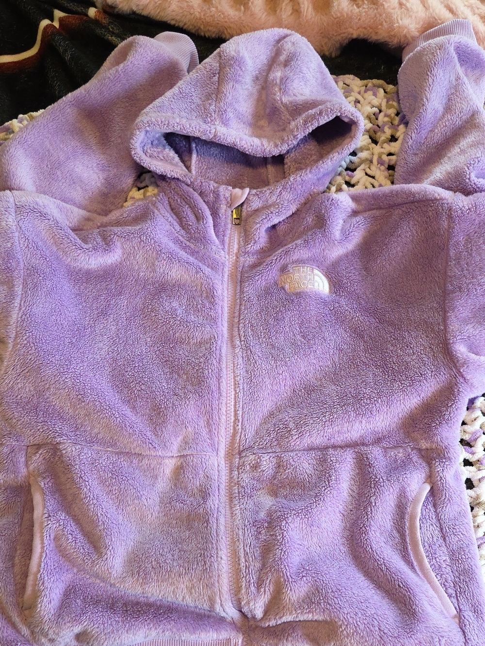 The North Face Lilac Plush Full-Zip Hoodie Girls